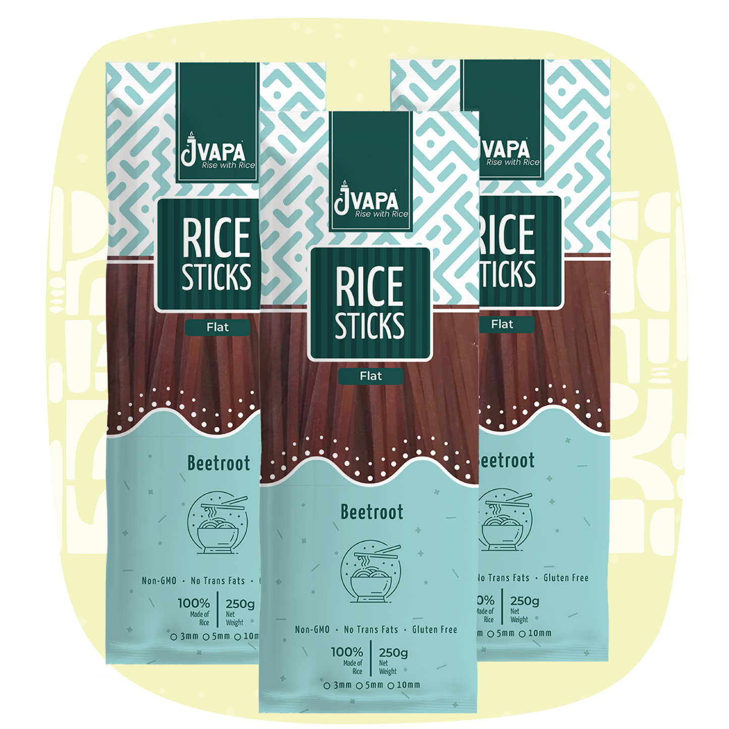 Rice Sticks (Flat) 250g Pack of 3