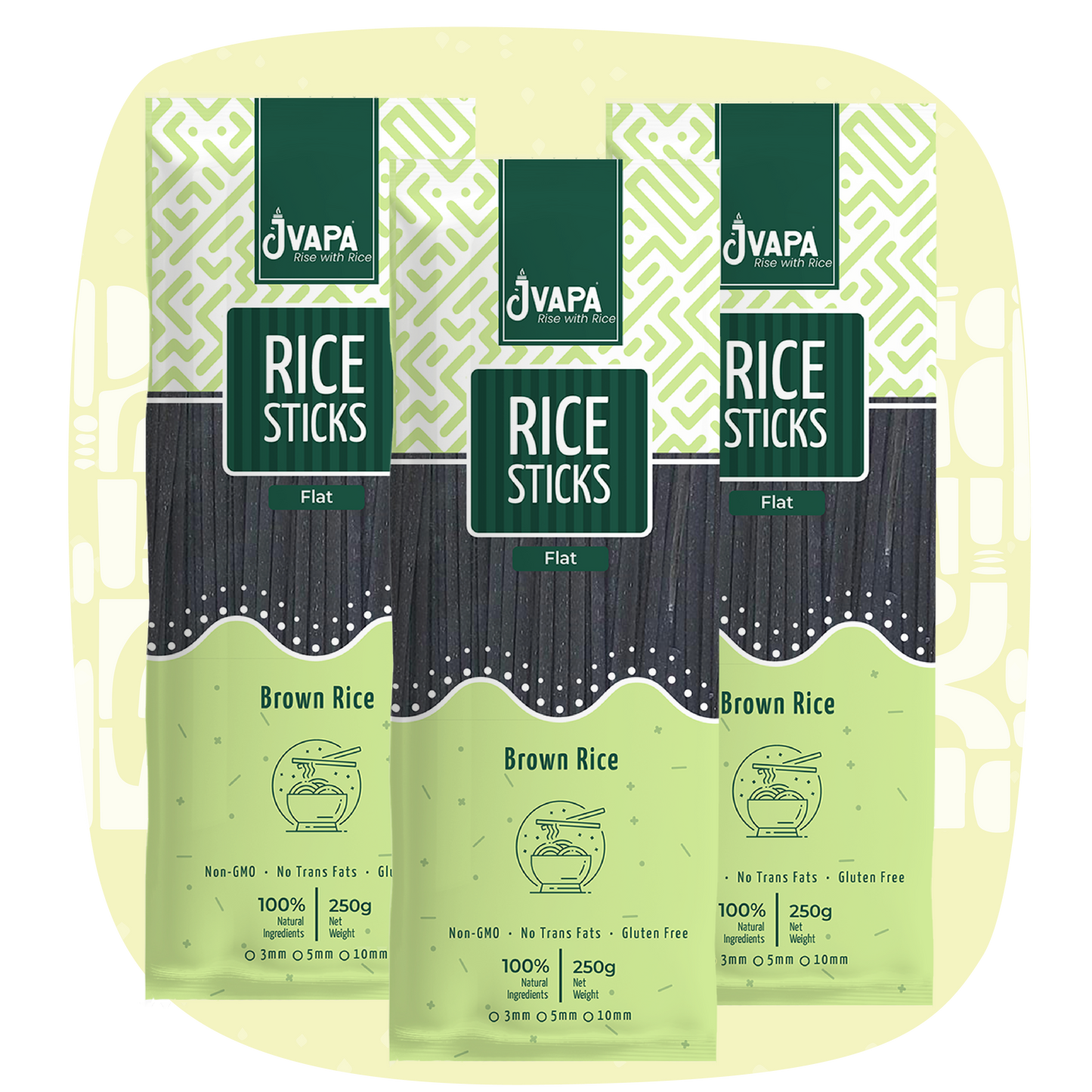 Rice Sticks (Flat) 250g Pack of 3