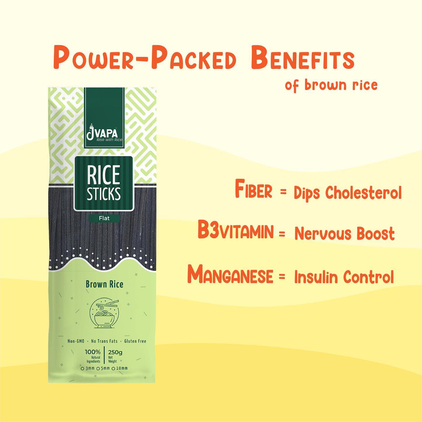 Rice Sticks (Flat) 250g Pack of 3