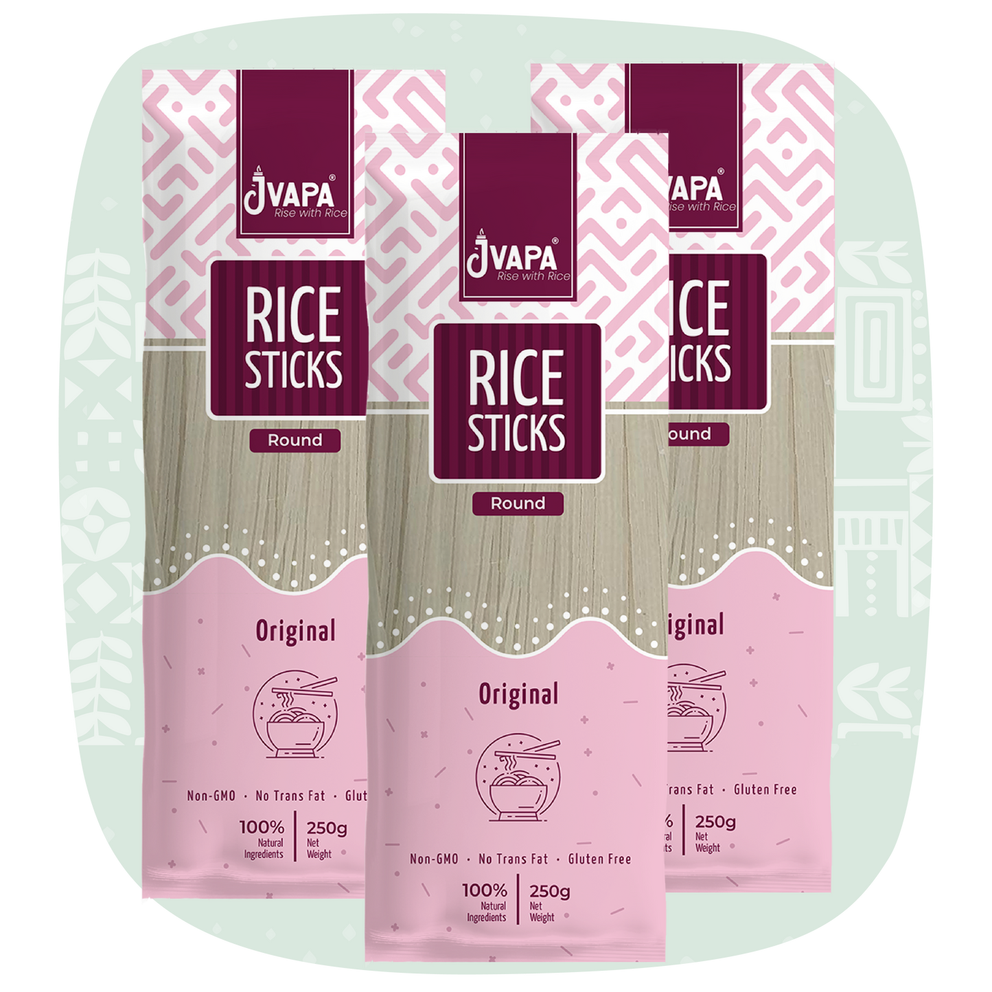 Rice Sticks  (Round) 250g Pack of 3